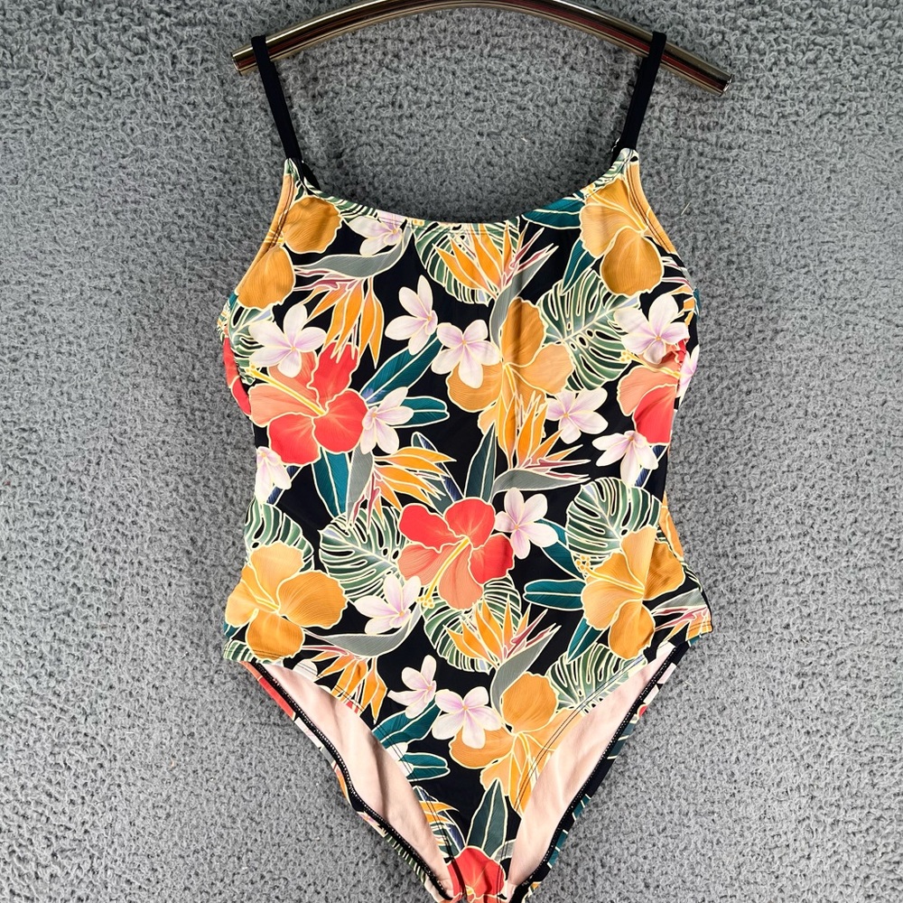 Hurley One Piece Bathing Swim Suit Womens Size XL Floral Caribbean Dreamin Beach